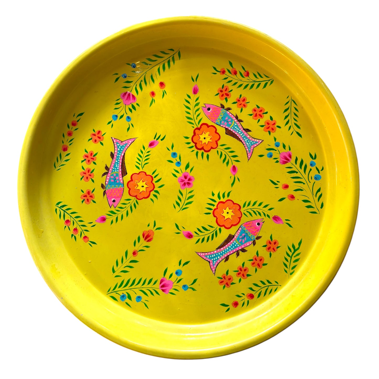 Hand painted enamel trays