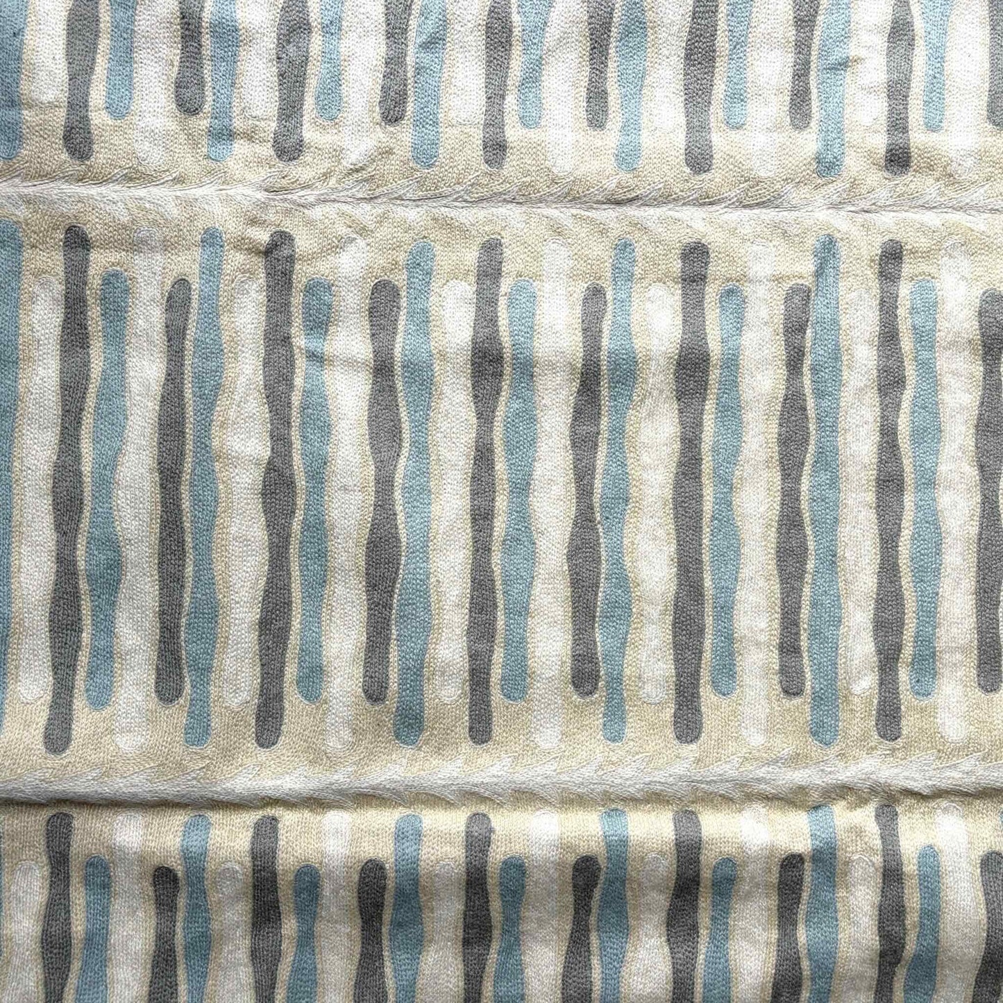 crewel stitched handmade rug