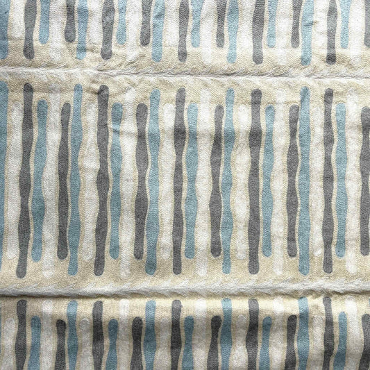 crewel stitched handmade rug