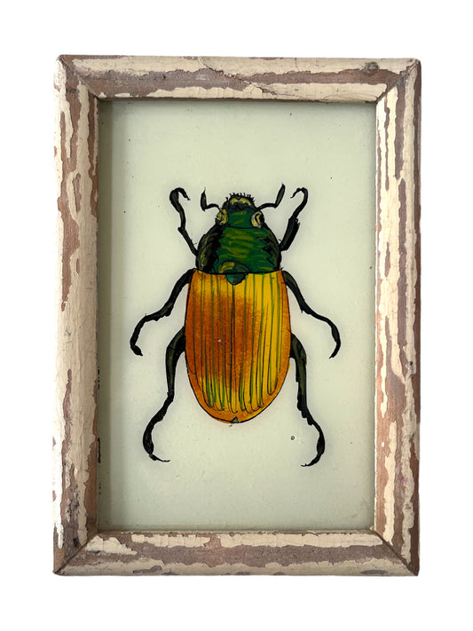Small beetle glass painting