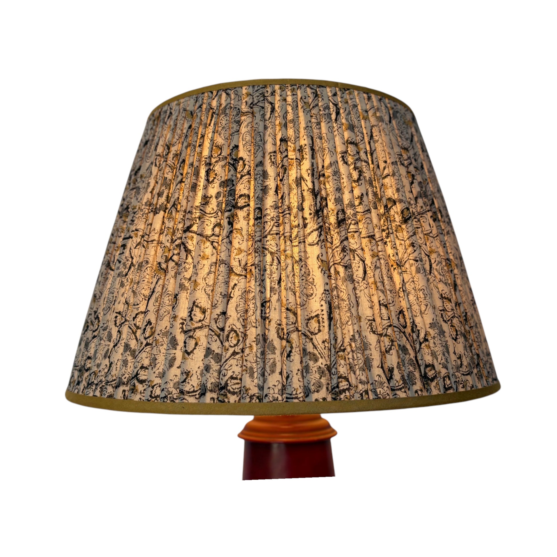 charcoal kalamkari cotton lampshade