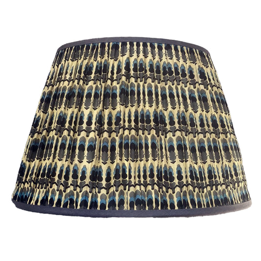 Black and blue silk lampshade cut out