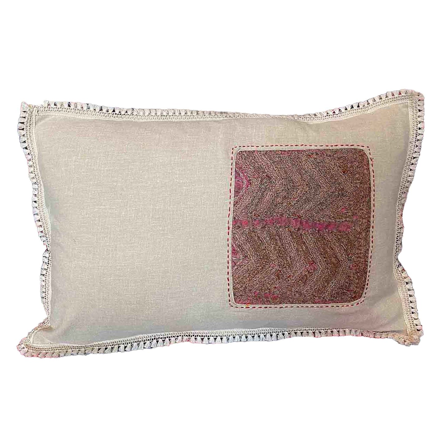 Embroidered Panel Cushion