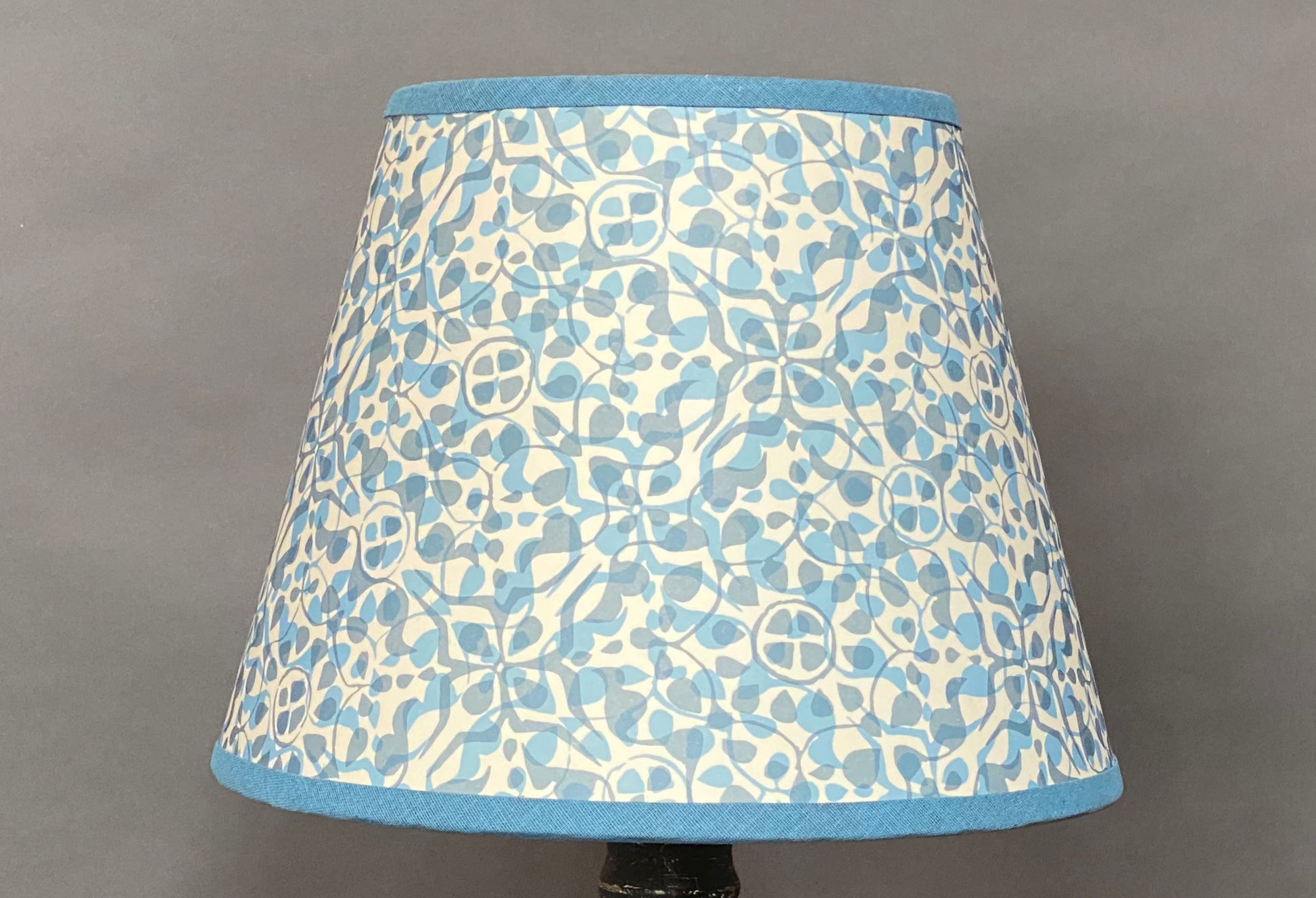 Dappled blue paper lampshade