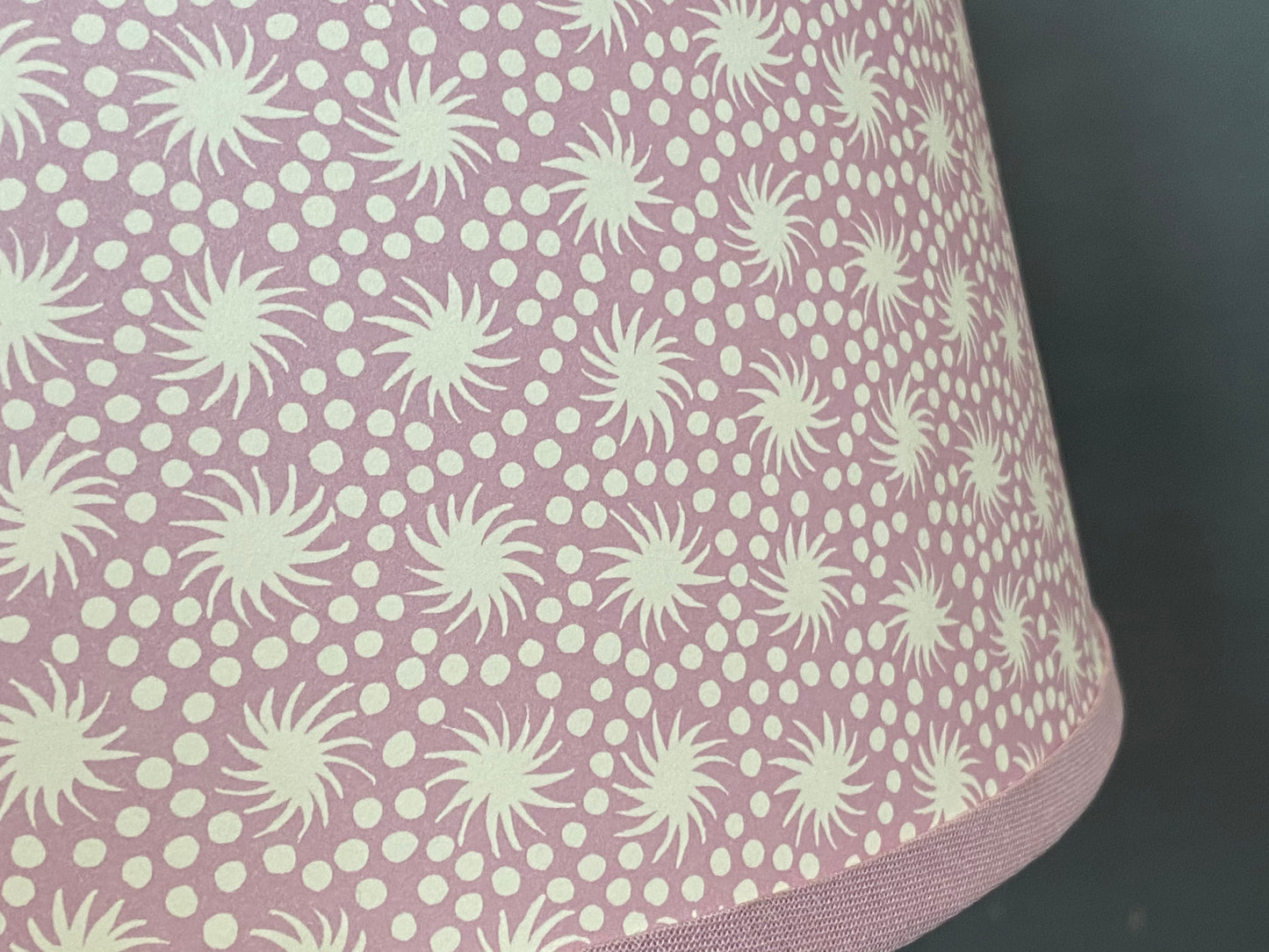 Pink Paper Lampshade close up