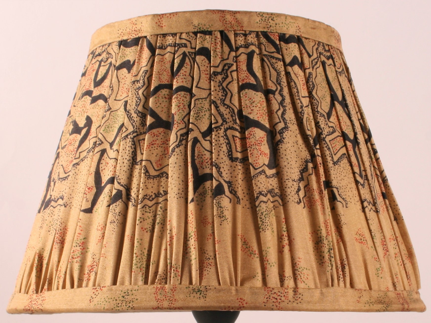 Sand And Black Silk Lampshade