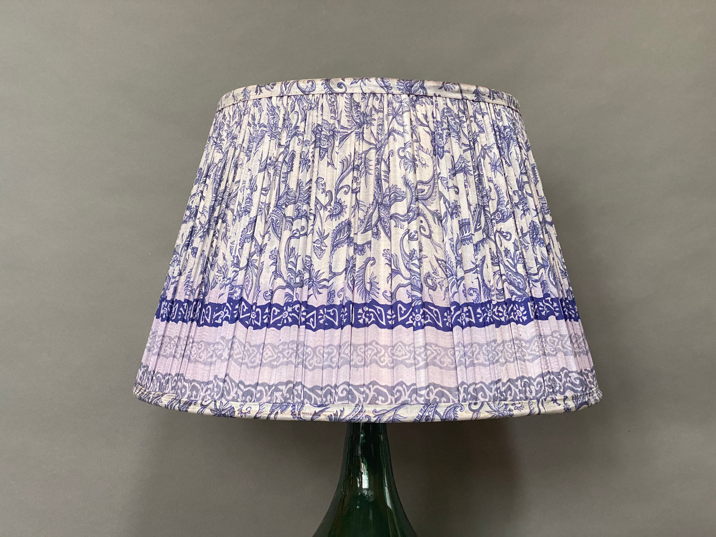 Royal Blue Paisley silk lampshade