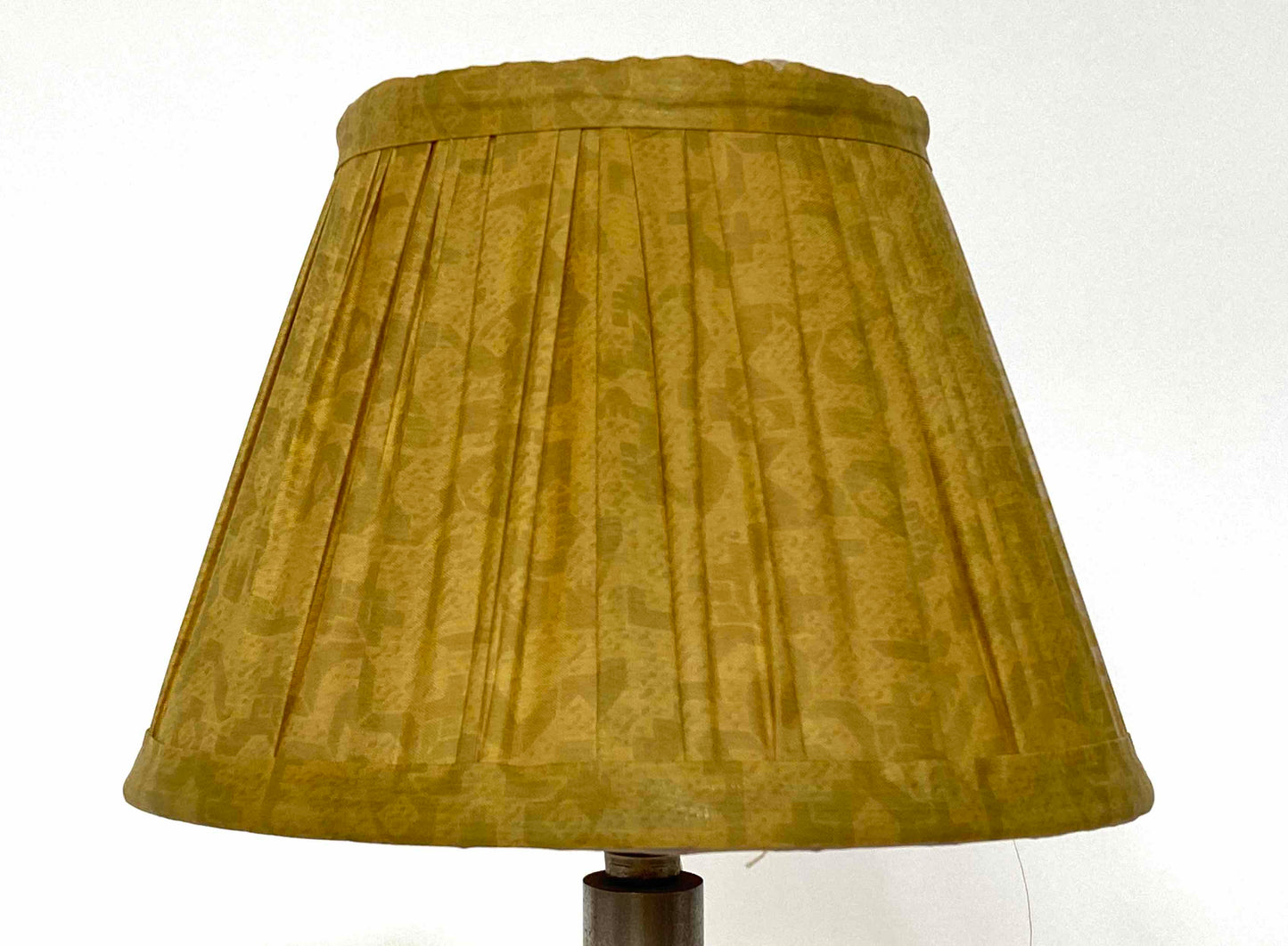 Yellow silk sari lampshade