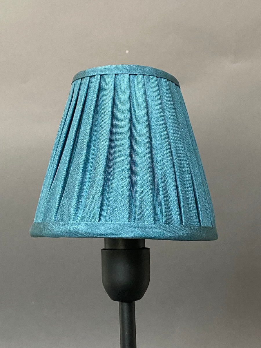 Plain Teal Silk Lampshade