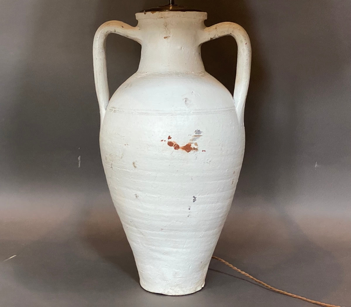 Large white Turkish urn lamp base I