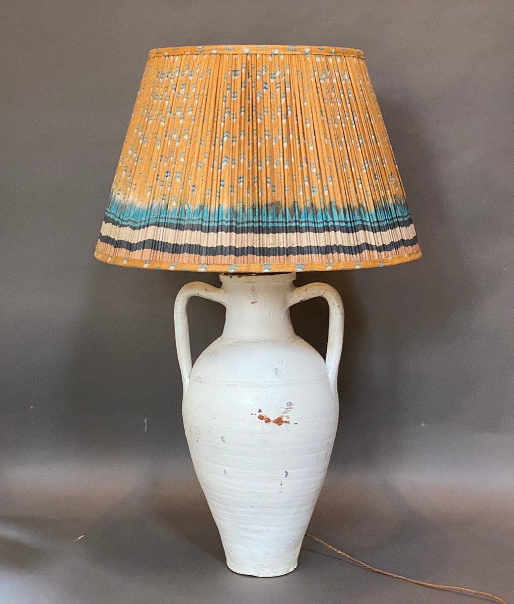 Large white Turkish urn lamp base I