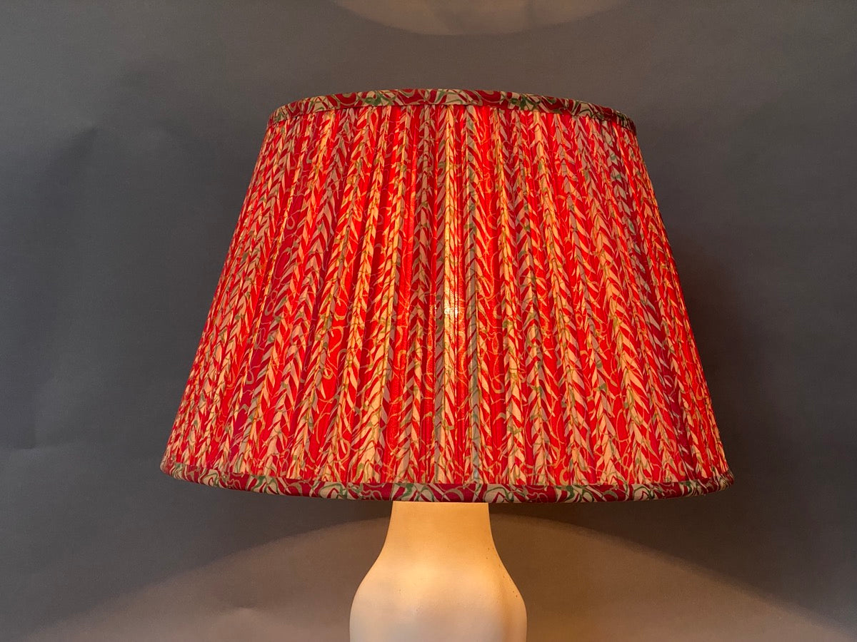 Red chevron silk lampshade