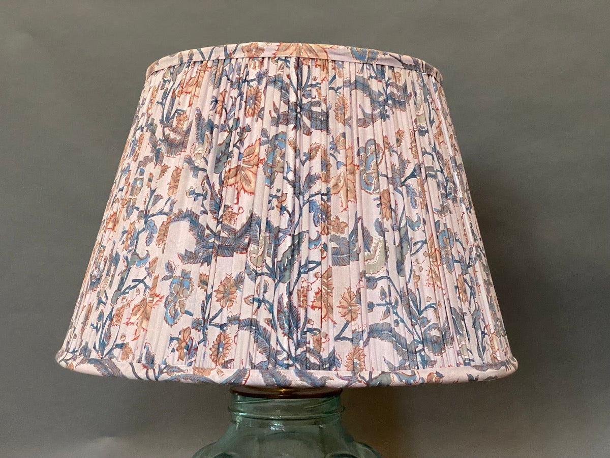 Teal cotton lampshade