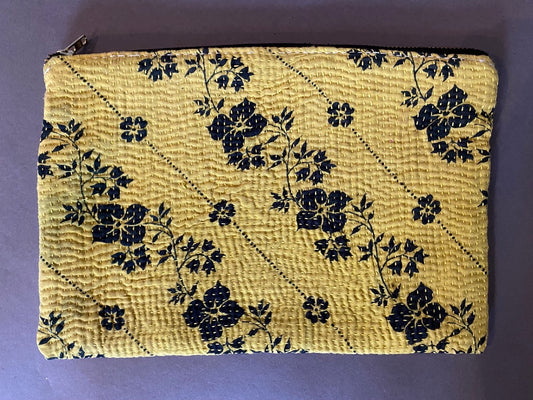 Small Yellow Kantha Bag