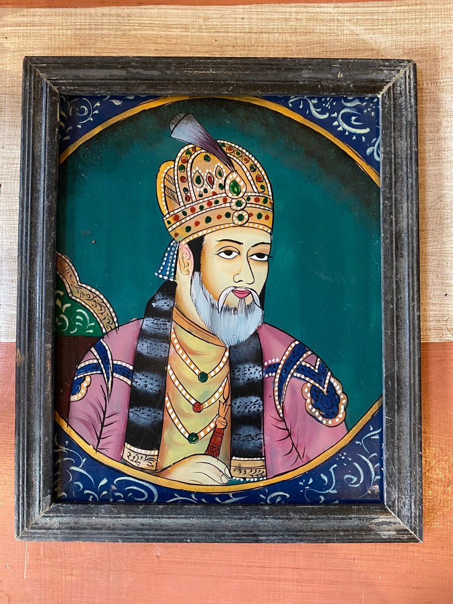Indian Faces Glass Painting medium