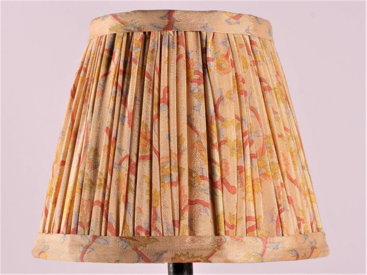 Yellow Pink And Blue Silk Lampshade