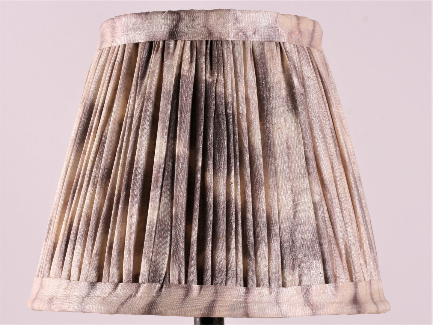 Shibori ashvem silk lampshade