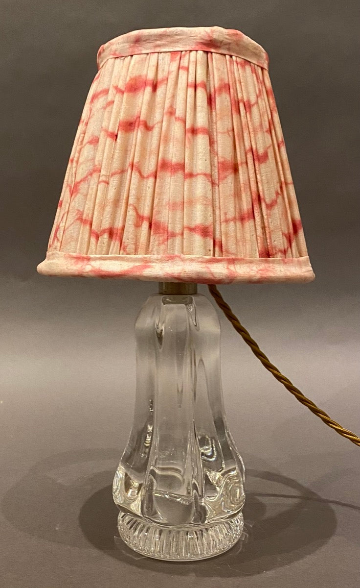 Vintage small clear glass lamp base