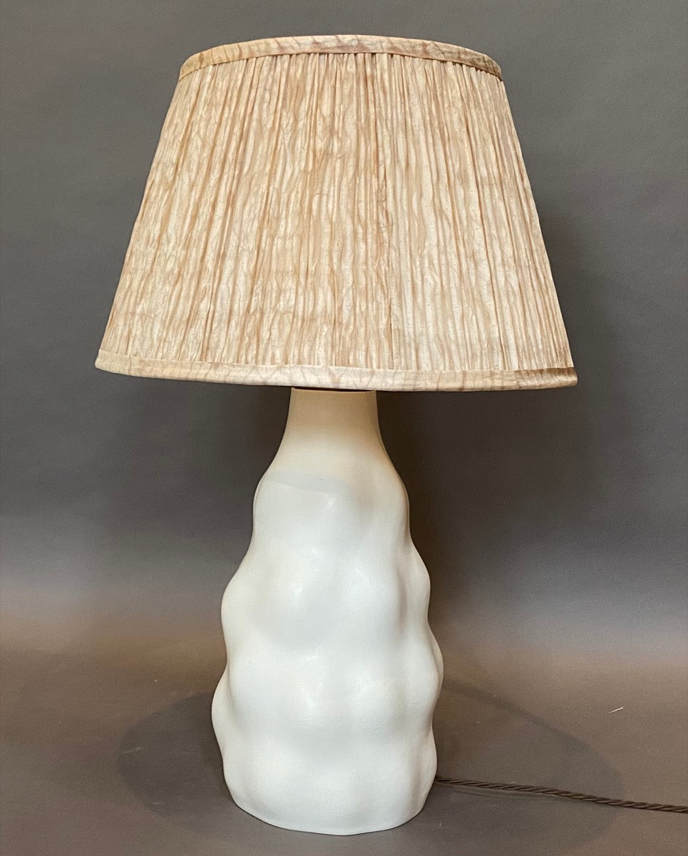 Shibori silk lampshade