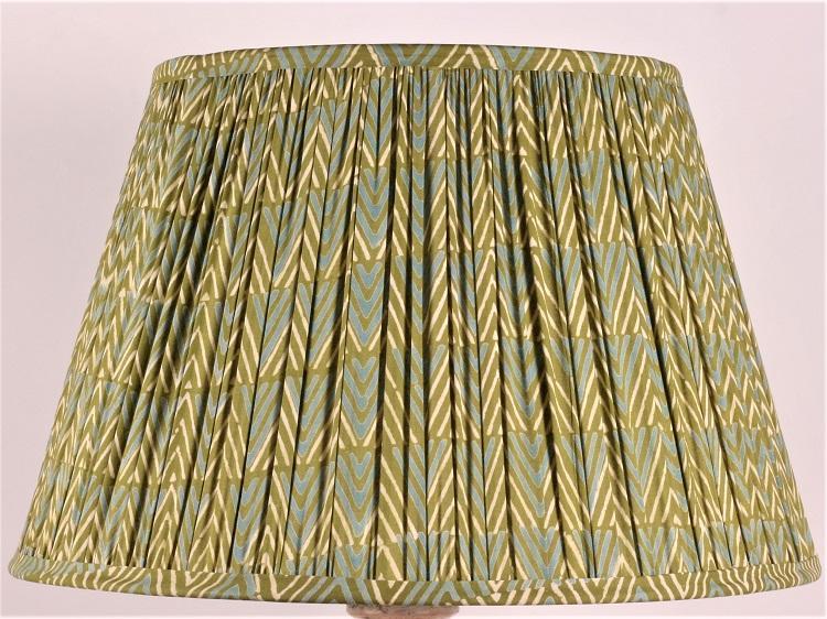Blue and Green Chevron Cotton Lampshade