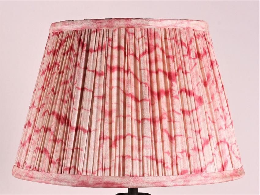 shibori silk pink lampshade