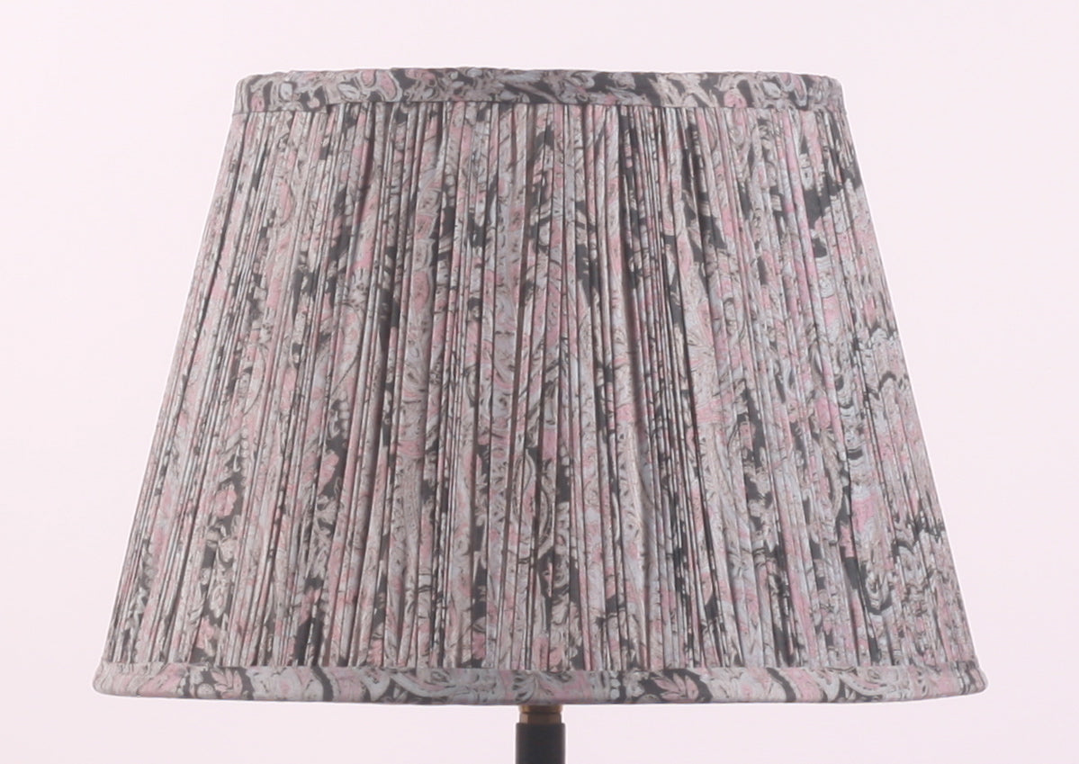 Blue Lilac And Black Silk Lampshade