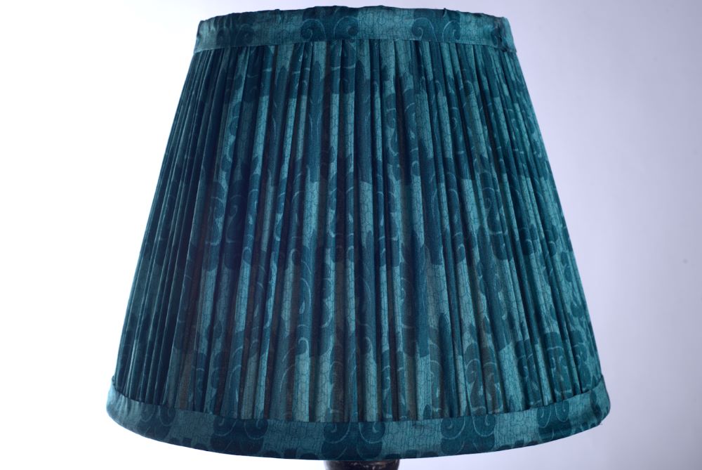 Malachite silk lampshade small