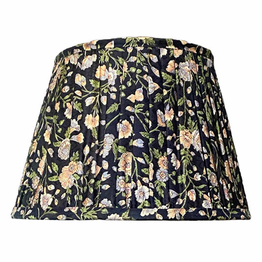 Navy with Floral Silk Lampshade cutout