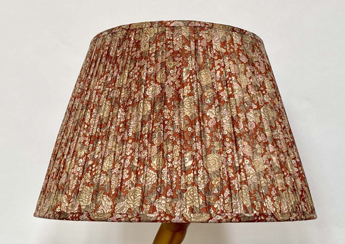 Rust & Grey Paisley vintage sari lampshade