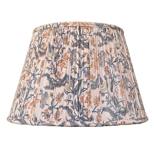 Teal Floral Cotton Lampshade