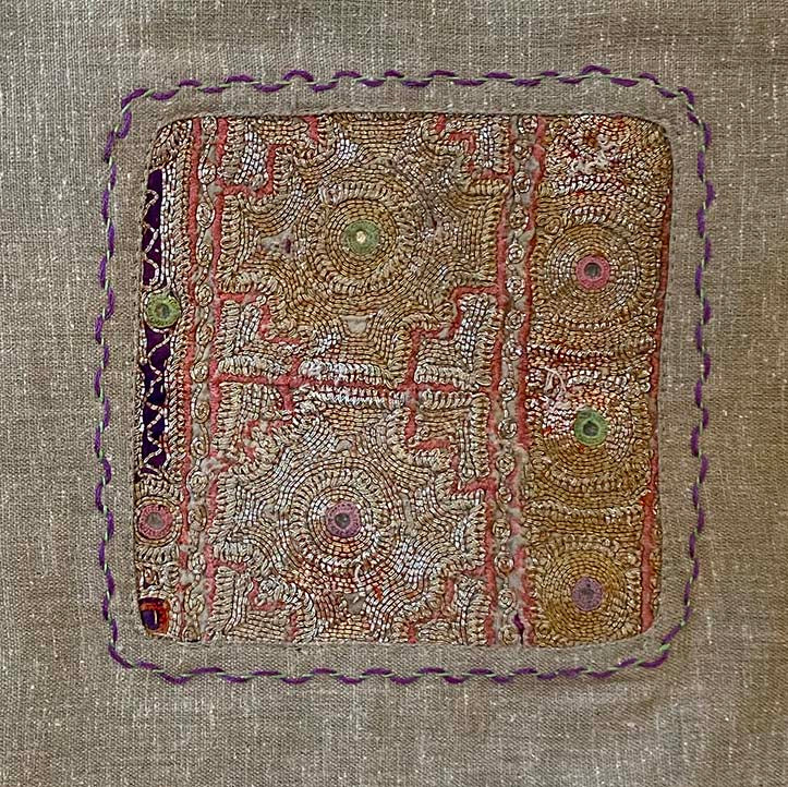 Embroidered Panel Cushion