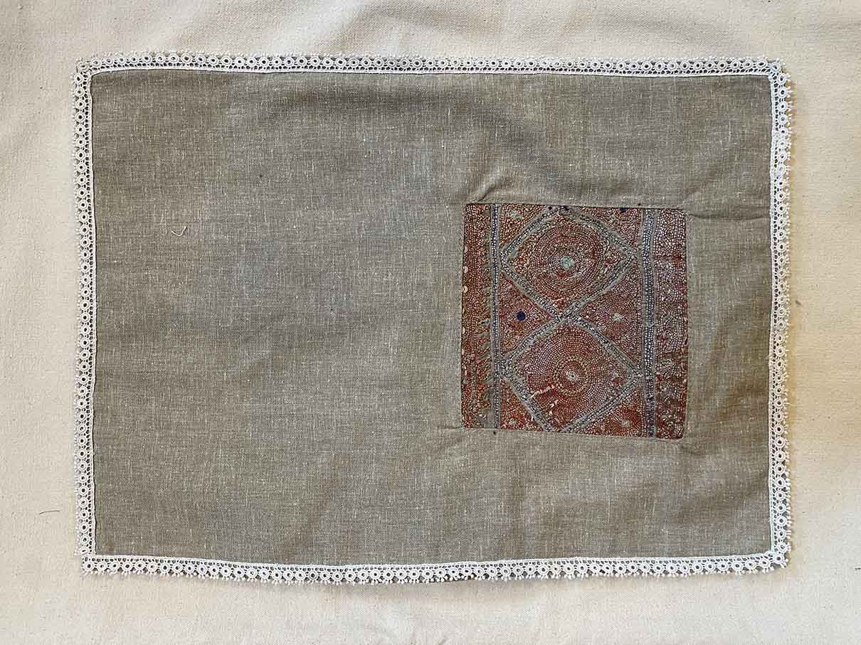 Embroidered Panel Cushion