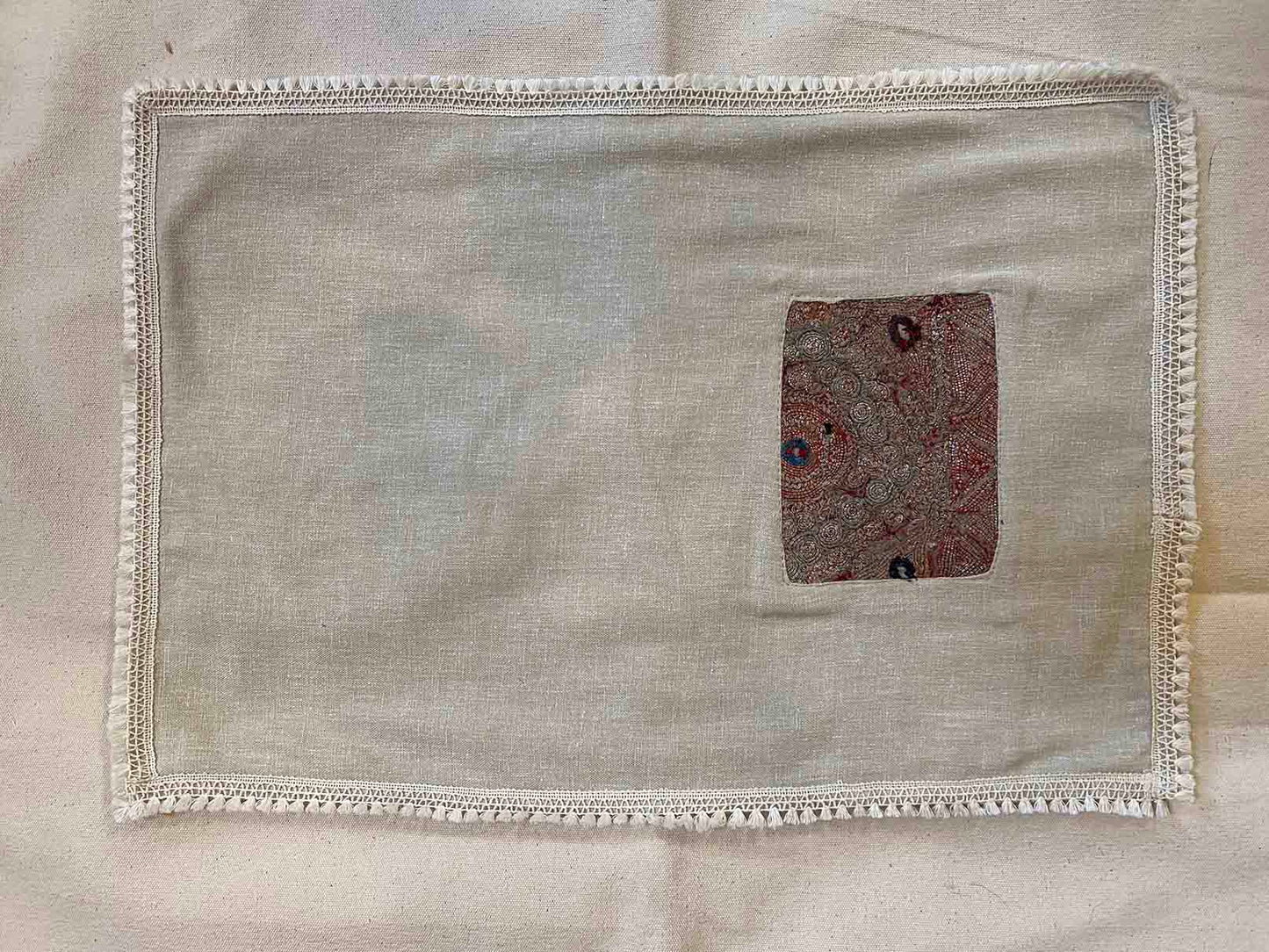 Embroidered Panel Cushion