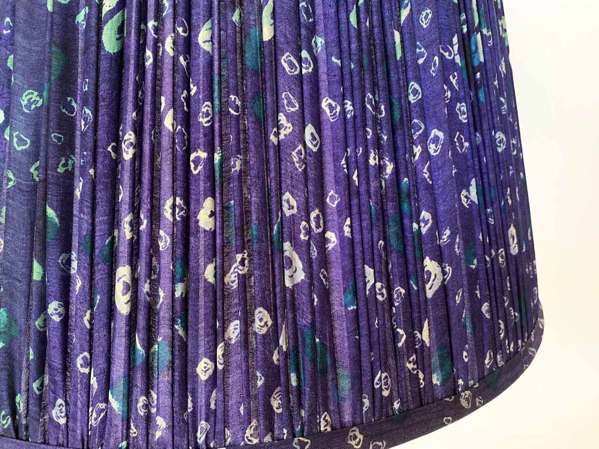 Samarkand Teal Bubble Cotton Empire Shade - 30cm Samarkand Teal Bubble Cotton Empire Shade - 30cm