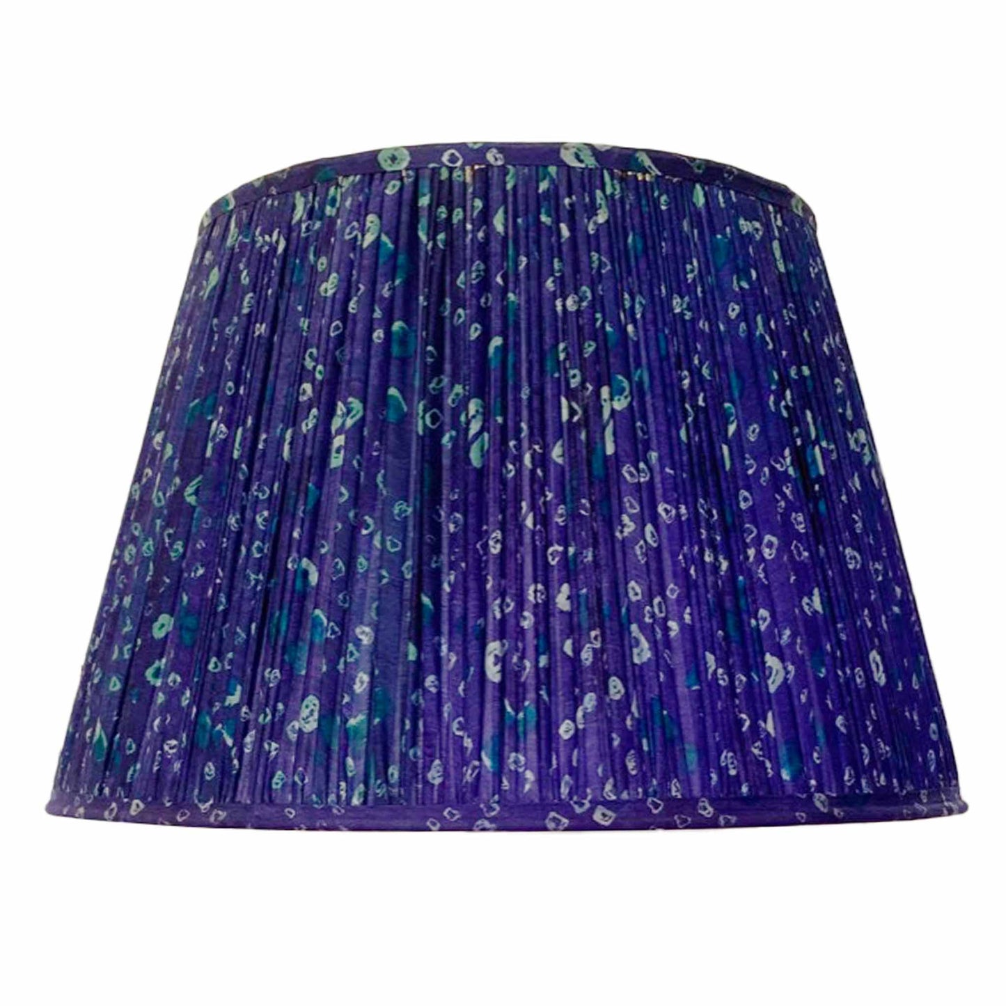 Royal blue and peacock vintage silk lampshade