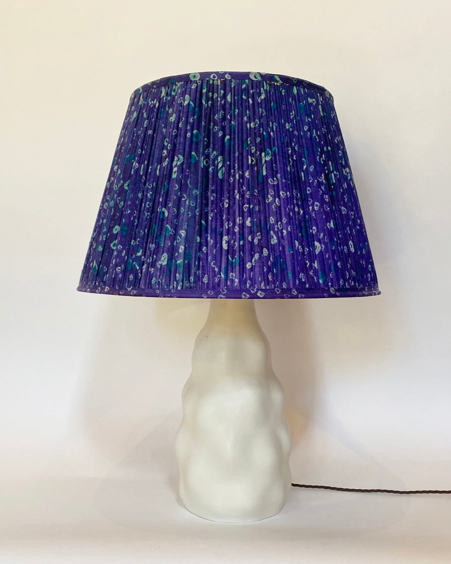 Blue silk lampshade deals